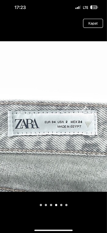 zara orta bel gri jean - Görsel 6