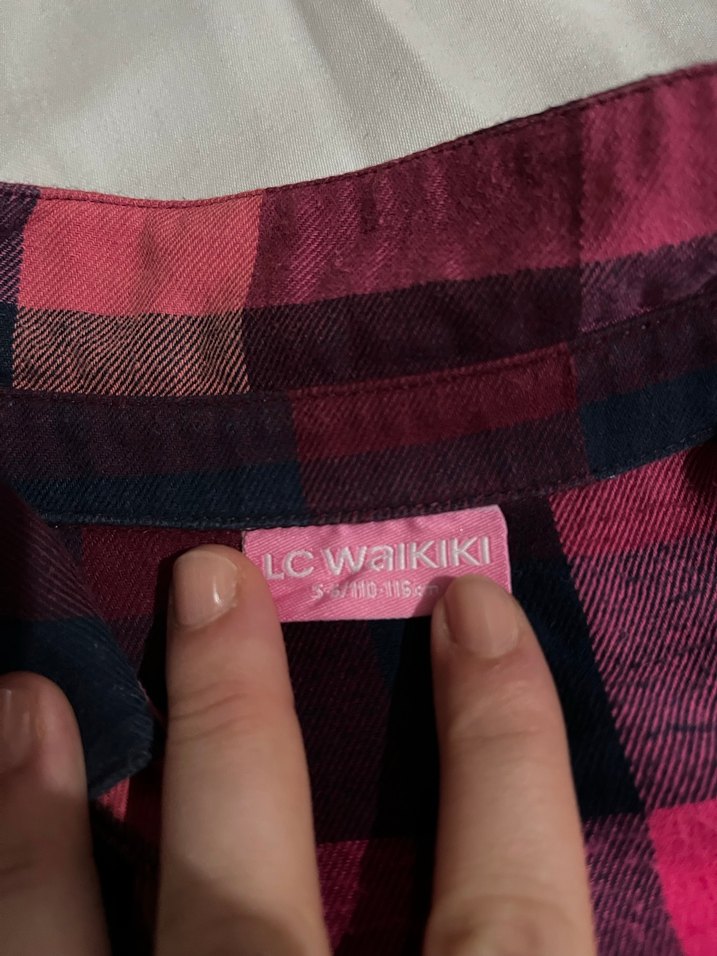 Bordo Ekose Desenli Uzun Kollu Kız Elbisesi - Görsel 4