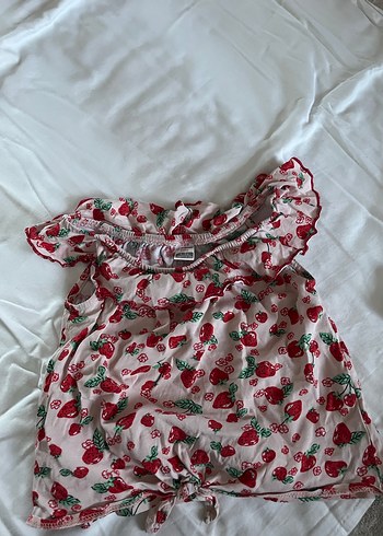 Kız Çocuk Renkli Pamuklu Kısa Kollu - Görsel 6