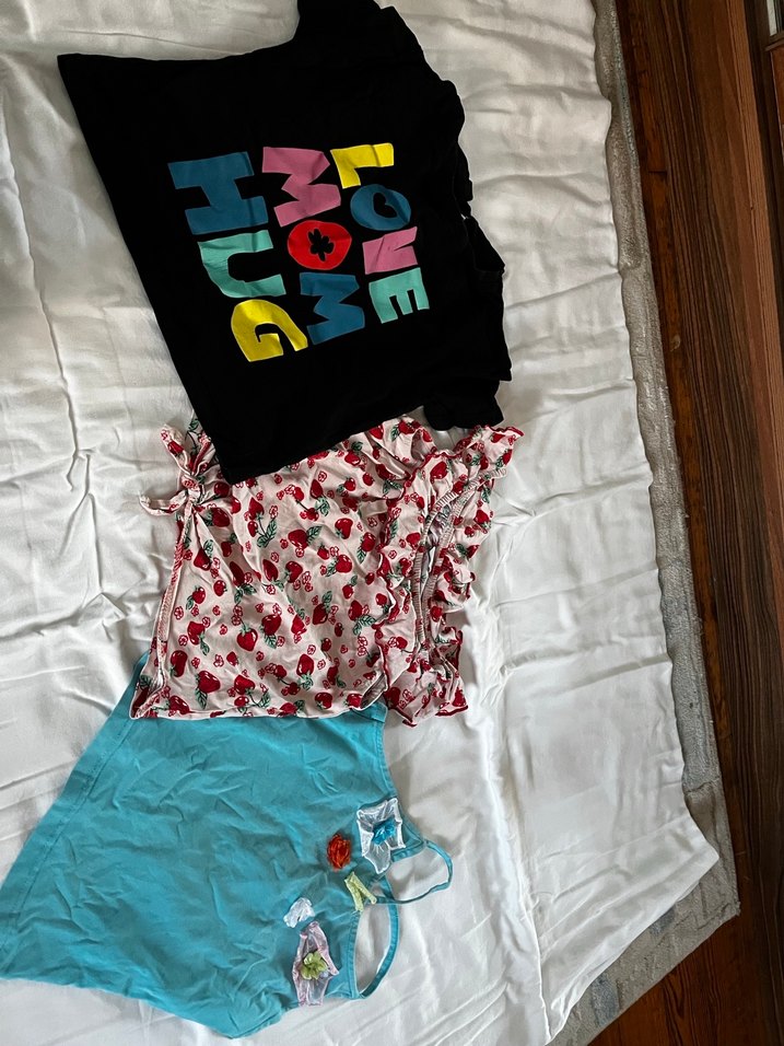 Kız Çocuk Renkli Pamuklu Kısa Kollu - Görsel 2