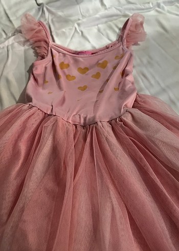 Pembe Kız Çocuk Tüllü Elbise/tütü - Görsel 2