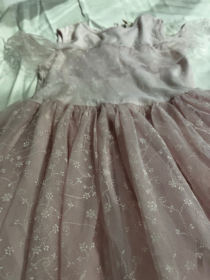 Pembe Dantel Detaylı Kız Çocuk Elbise - Görsel 2