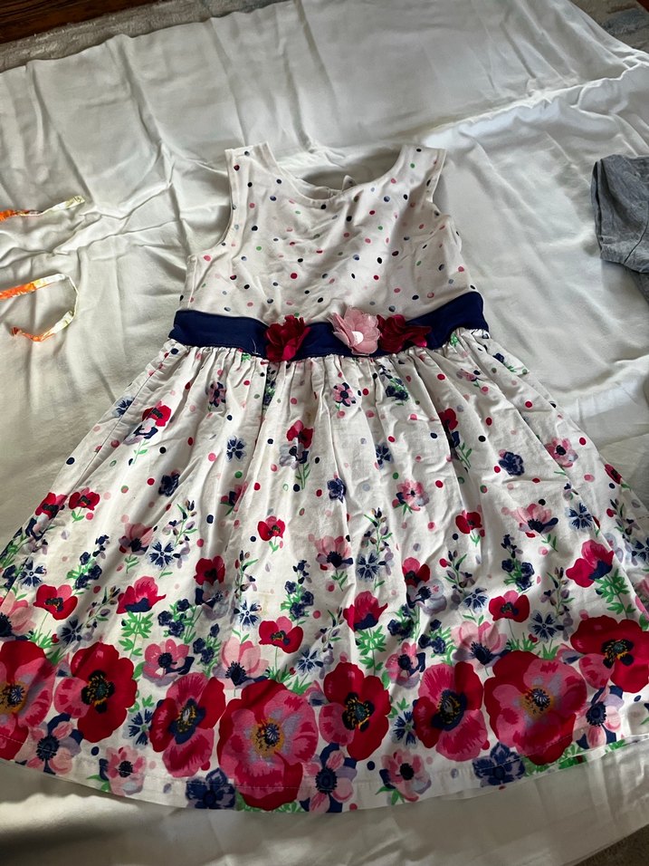 Çok Renkli Nakışlı Kız Elbisesi - Görsel 3