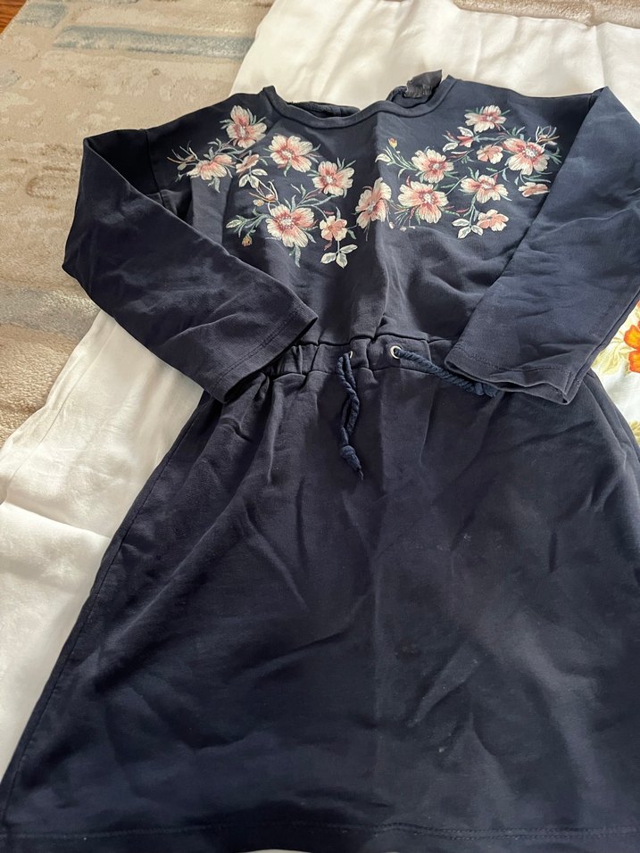 Çok Renkli Nakışlı Kız Elbisesi - Görsel 4