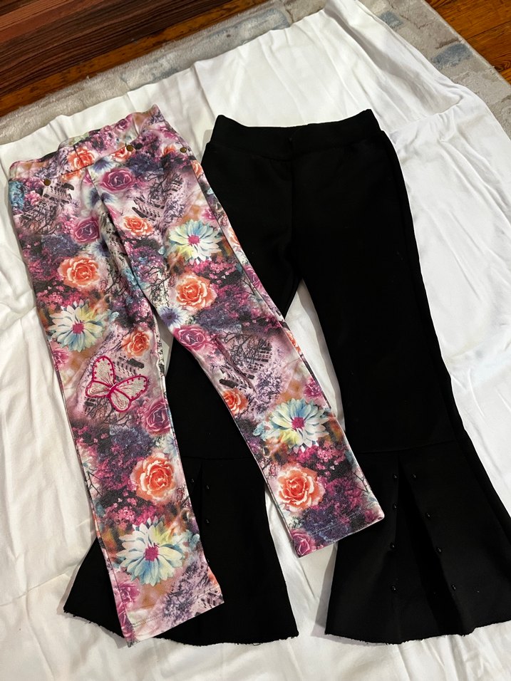 Kız Çocuk Çok Renkli Pilili Pantolon - Görsel 2