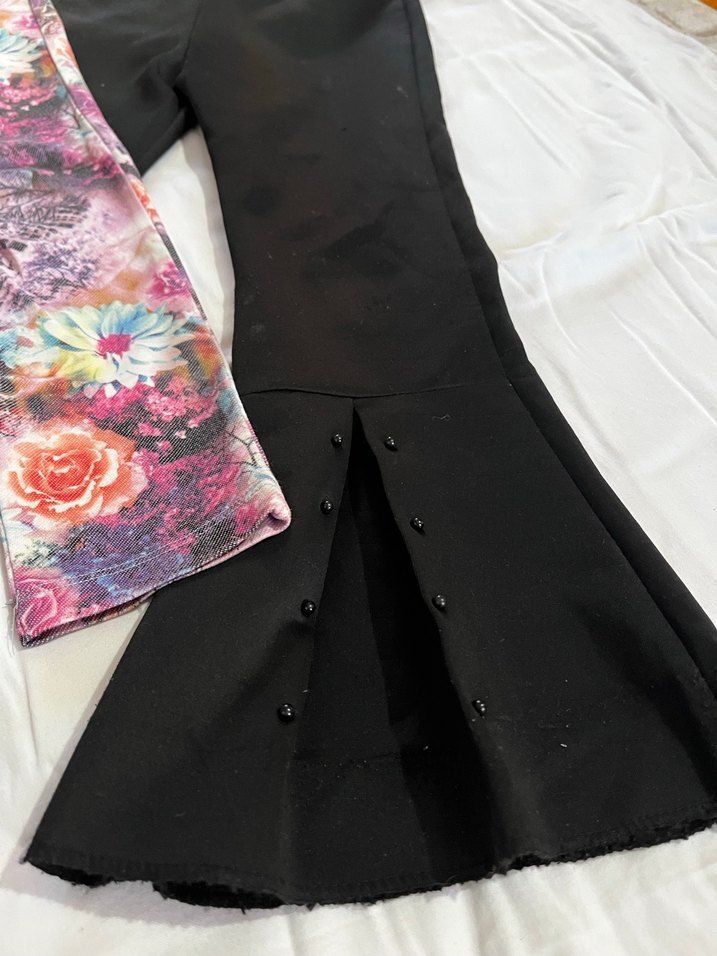 Kız Çocuk Çok Renkli Pilili Pantolon - Görsel 3