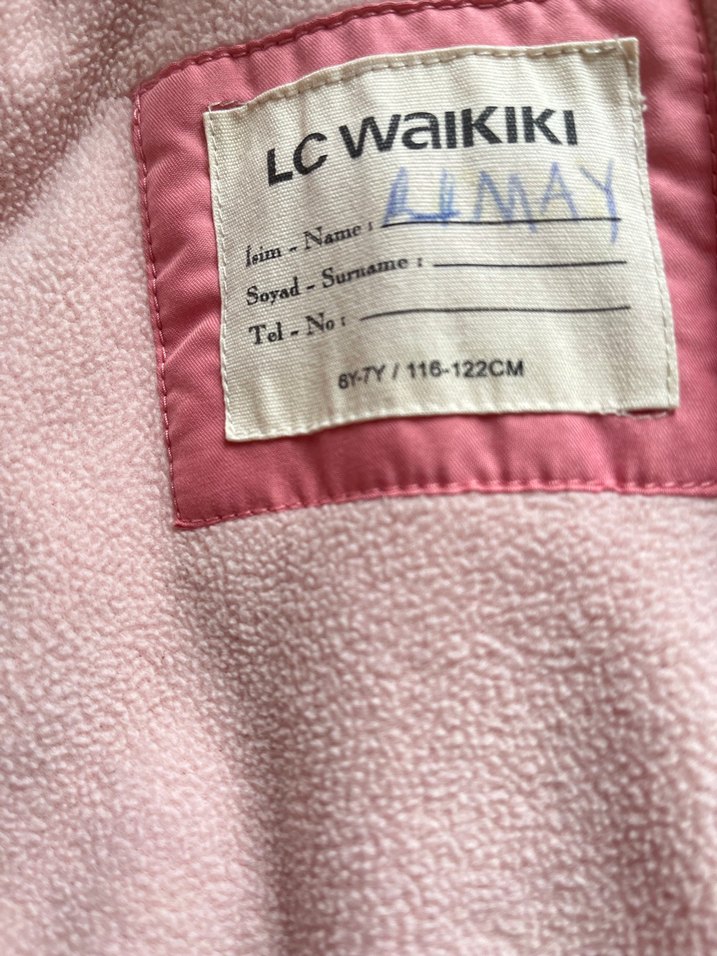 Pembe Nakışlı Kız Çocuk Mont - Görsel 3