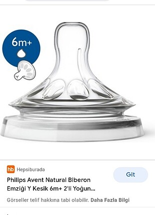 Philips avent biberon emziği Y kesik +6 ay