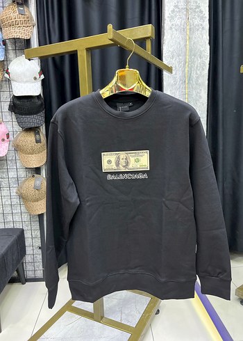 Siyah Baskılı Oversize Sweatshirt