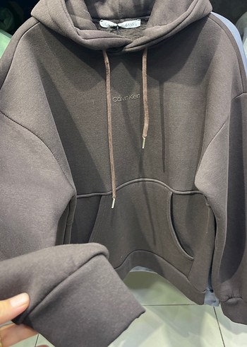 Kahverengi Kapüşonlu Sweatshirt - Görsel 3