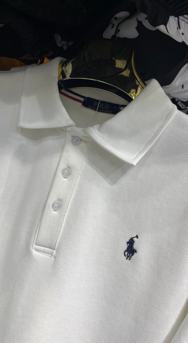 Erkek Beyaz Uzun Kollu Polo Tişört - Görsel 2