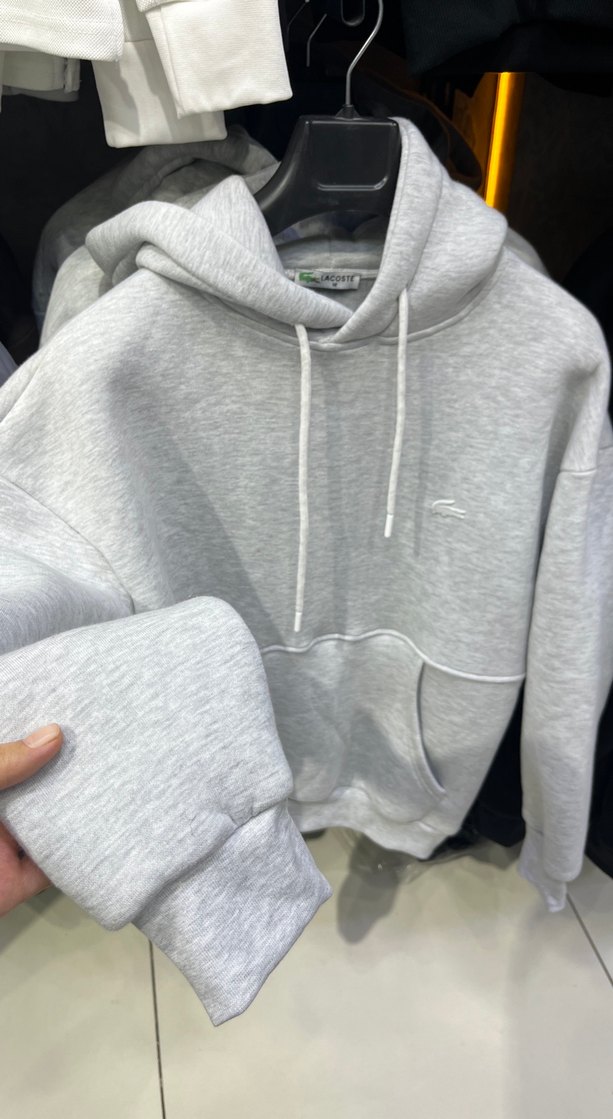 Gri Kapüşonlu Salaş Sweatshirt - Görsel 3