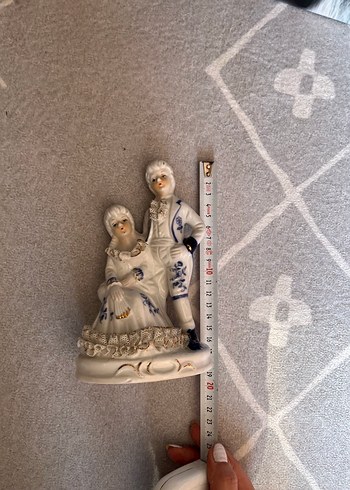 Beyaz  Çift Figür biblo süs 2 ADET - Görsel 4