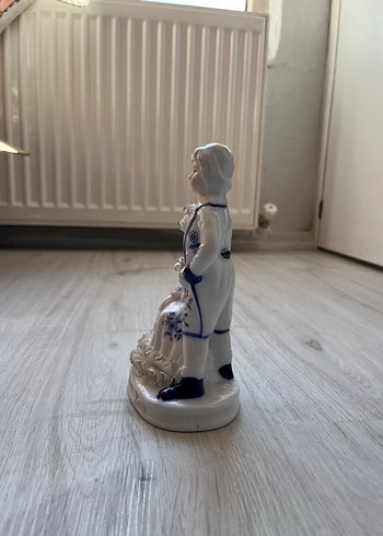 Beyaz İnce Detaylı Çift Figür antika biblo - Görsel 6