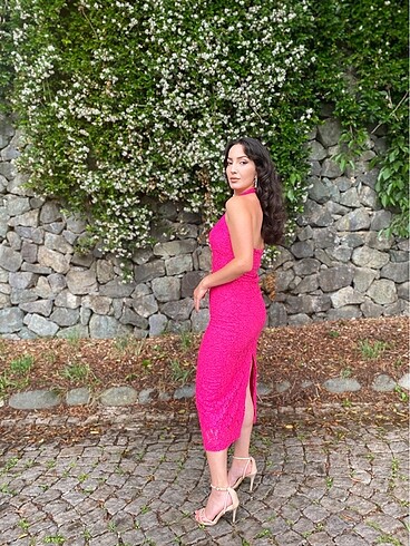 Zara pembe elbise
