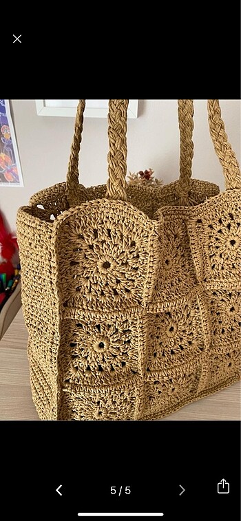 Beden camel Renk Stradivarius Hasır Çanta