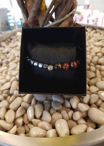 Cesaret ve Özgüven Bilekliği / Hematit ve Kaplan gözü Minimalist - Görsel 2