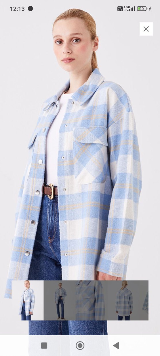 LCW Oversize Kadın Oduncu Gömlek Ceket - Görsel 2