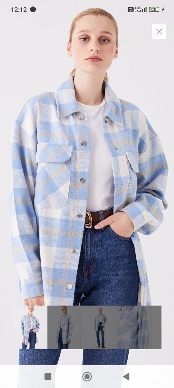 LCW Oversize Kadın Oduncu Gömlek Ceket - Görsel 3