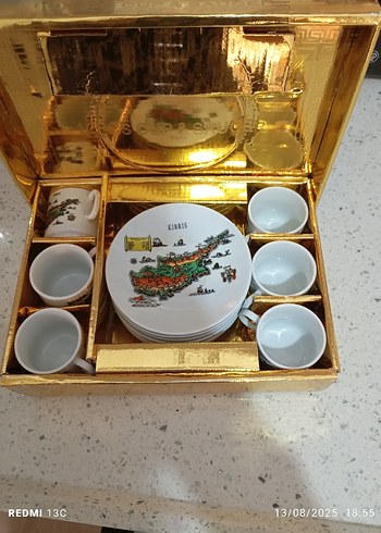 Altın Renkli Mini Kahve Fincan Seti - Görsel 2