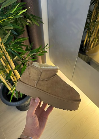 Bej Süet Kürklü Kadın Platform Bot - Görsel 6