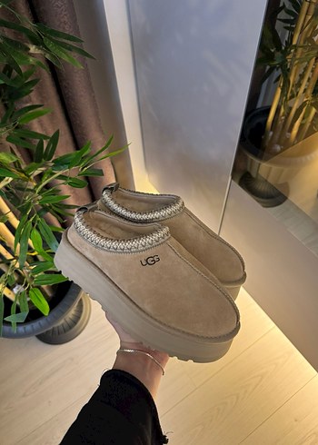 Bej Kadın Süet Platform Terlik - Görsel 4