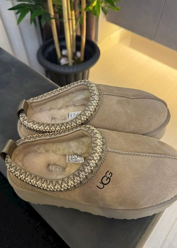 Bej Kadın Süet Platform Terlik - Görsel 2