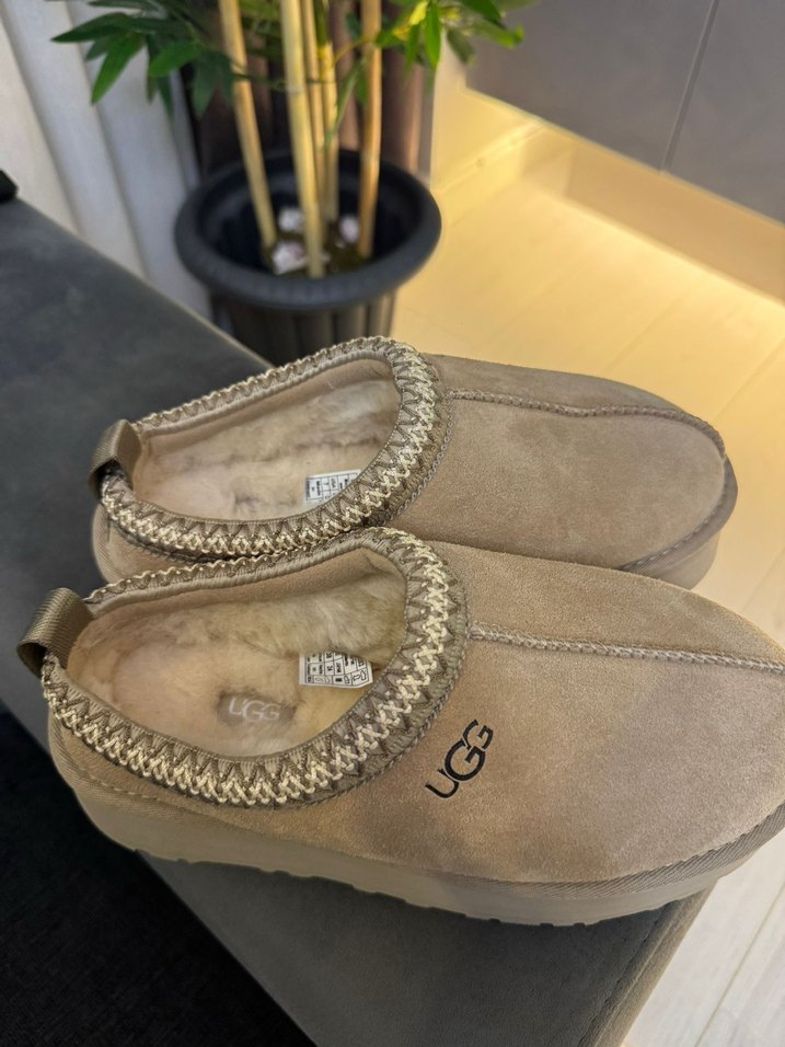 Bej Kadın Süet Platform Terlik - Görsel 2