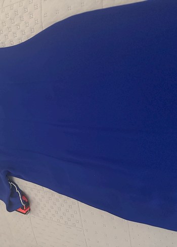 Mavi Nakışlı midi Kadın Elbise - Görsel 6