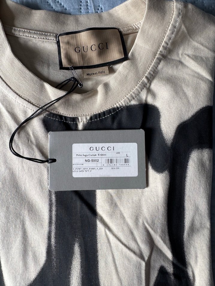 Bej Oversize Erkek Tişörtü, Kısa Kollu, Baskılı - Görsel 3