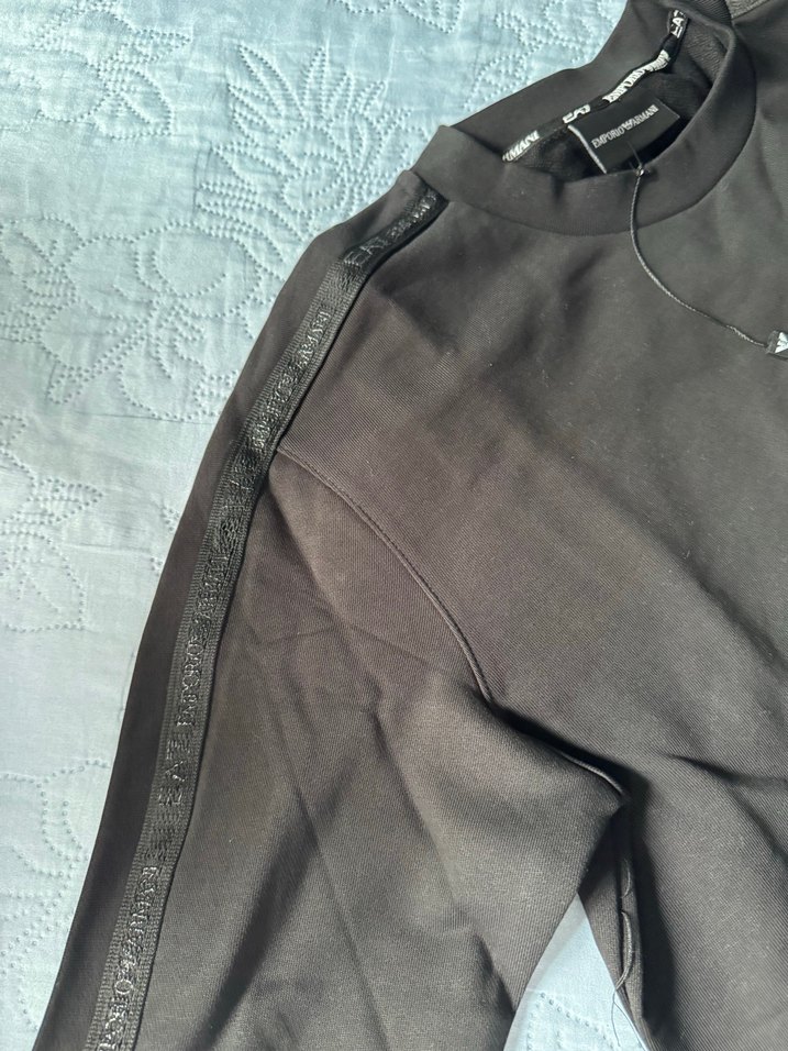 Emporio Armani Siyah Baskılı Erkek Tişört - Görsel 3