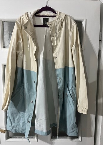 İki Renkli Kadın Midi Yağmurluk - Görsel 2