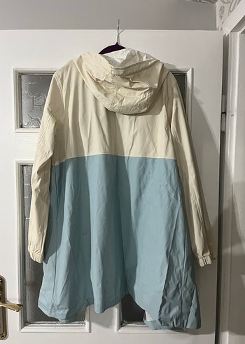 İki Renkli Kadın Midi Yağmurluk - Görsel 8