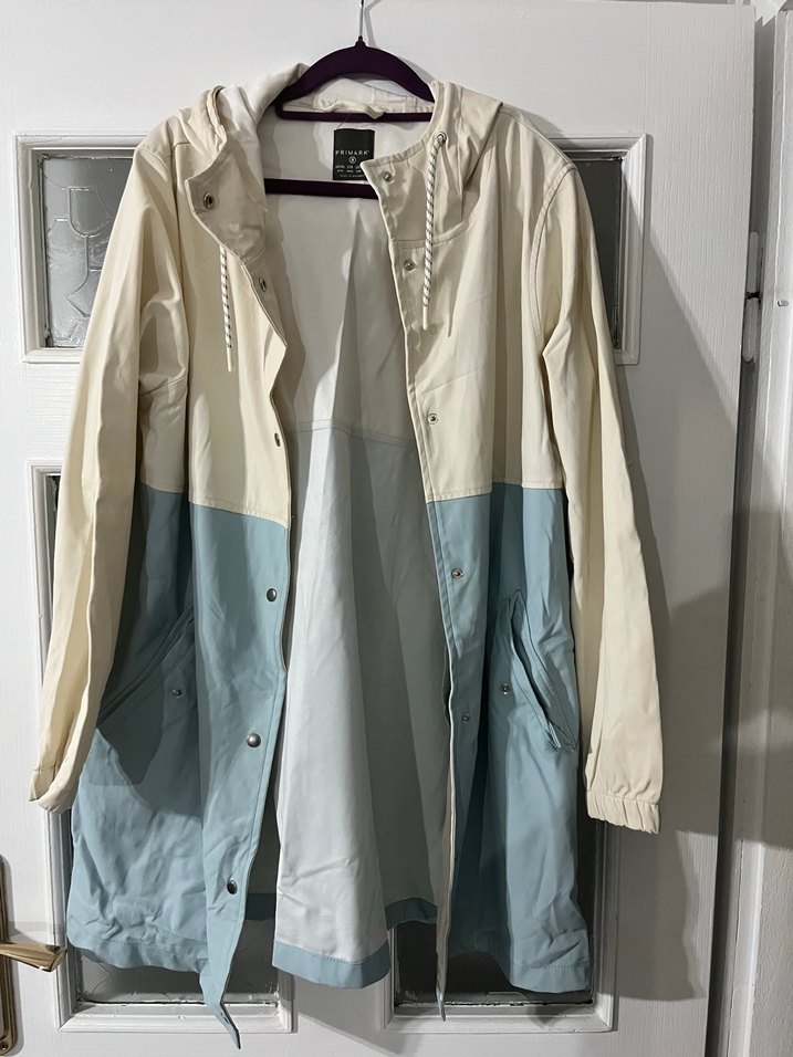 İki Renkli Kadın Midi Yağmurluk - Görsel 2
