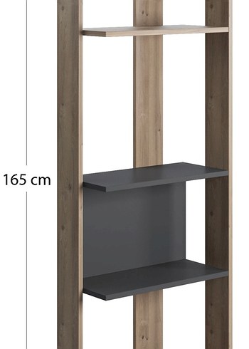 RUUM STORE BY DOĞTAŞ RUBY GENİŞ KİTAPLIK, MEŞE ANTRASİT - Görsel 3