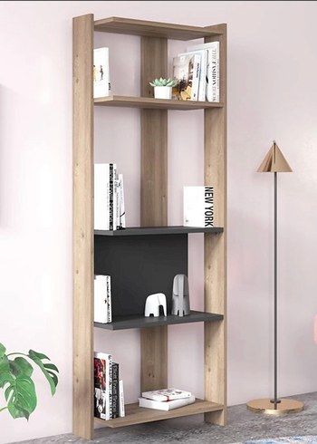 RUUM STORE BY DOĞTAŞ RUBY GENİŞ KİTAPLIK, MEŞE ANTRASİT