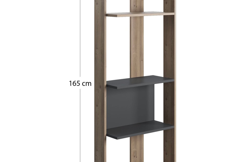 RUUM STORE BY DOĞTAŞ RUBY GENİŞ KİTAPLIK, MEŞE ANTRASİT - Görsel 3