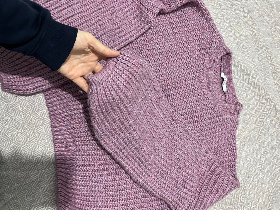 Mor Örgü Kadın Kazak Uzun Kollu - Görsel 2