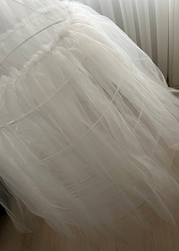 Işıltılı Straplez Uzun Gelinlik - Görsel 14