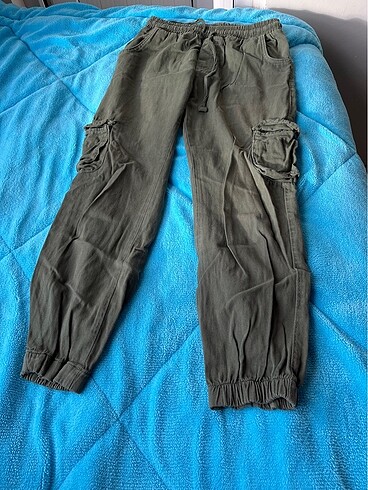 Haki cepli pantolon - Görsel 6