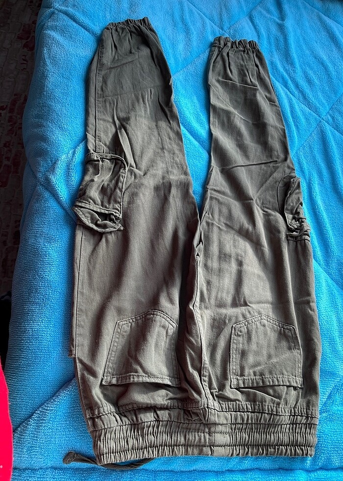 Haki cepli pantolon - Görsel 2