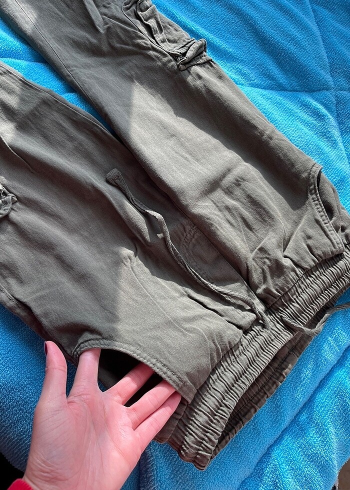 Haki cepli pantolon - Görsel 4