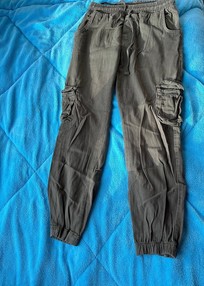 Haki cepli pantolon - Görsel 5