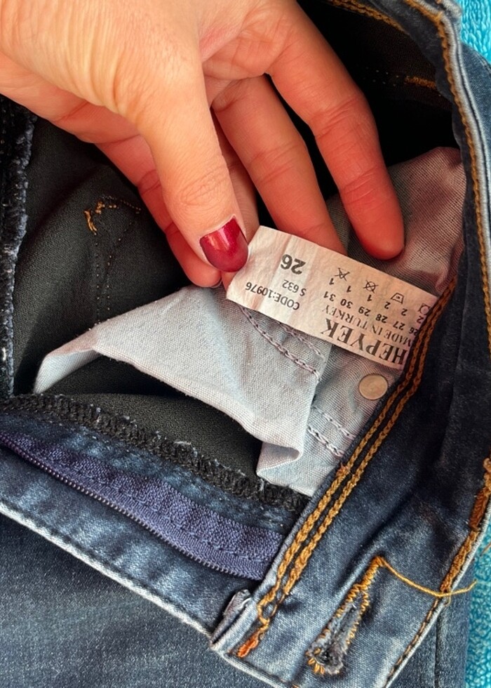 Lacivert jean - Görsel 3