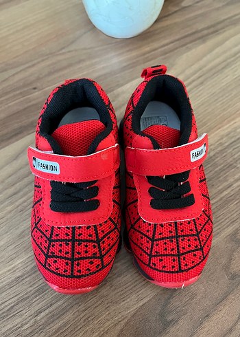 Kırmızı Erkek Çocuk Spor Ayakkabı Velcro