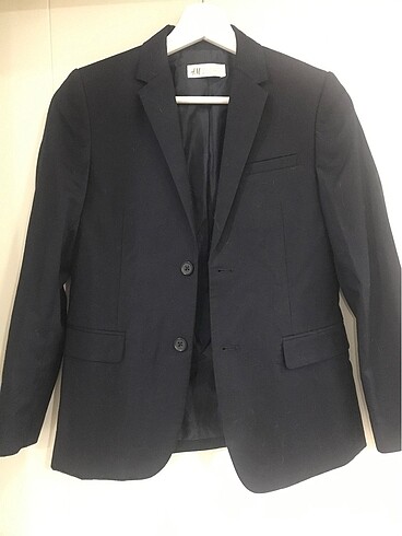 H&M lacivert dar kesim blazer ceket