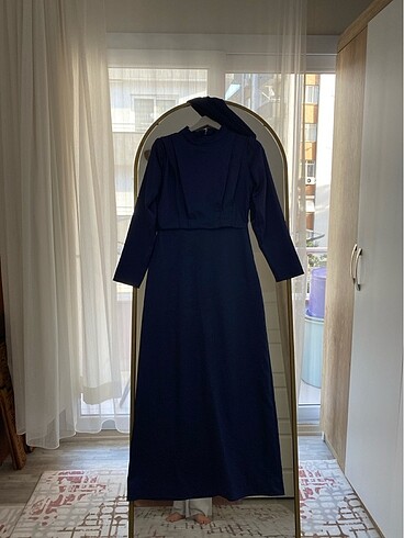 Lacivert abiye - Görsel 3