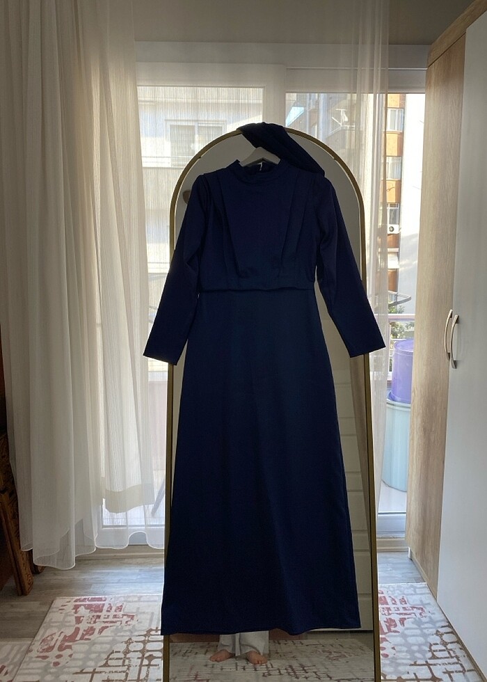 Lacivert abiye - Görsel 3