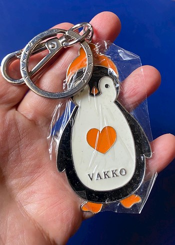 Vakko Turuncu Penguen Anahtarlık Velcro