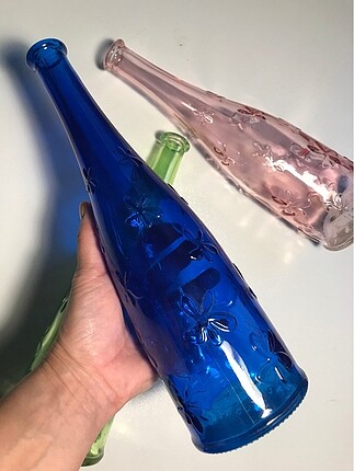  Beden Dekoratif üçlü cam şişe